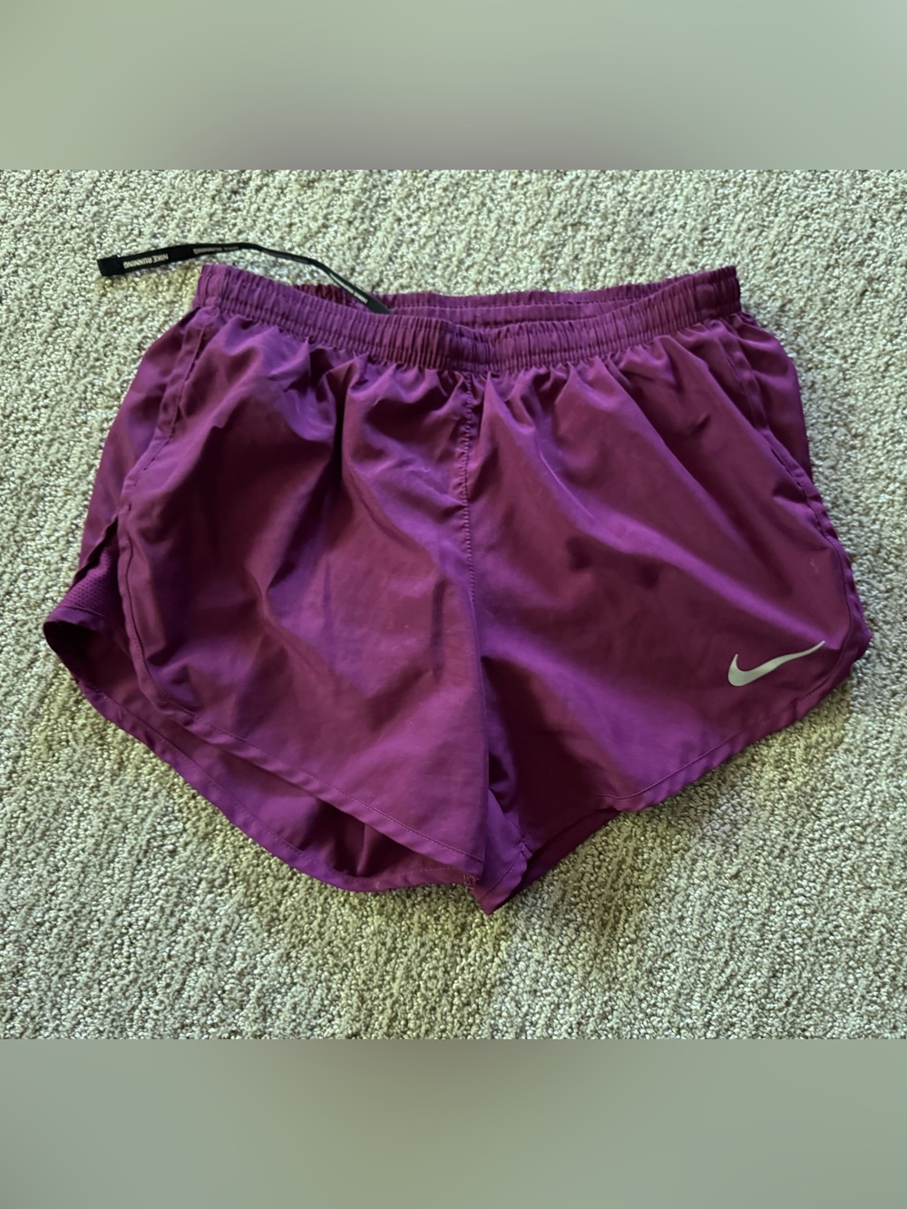 Nike Women's Plum Athletic Running Shorts with Reflective Swoosh